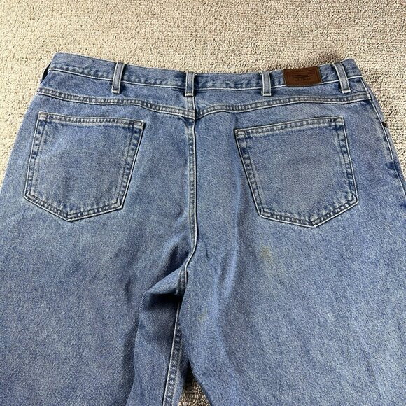 L.L. Bean Relaxed Fit Straight Leg Denim Jeans Blue Men’s Size 42 x 29 - Picture 5 of 6